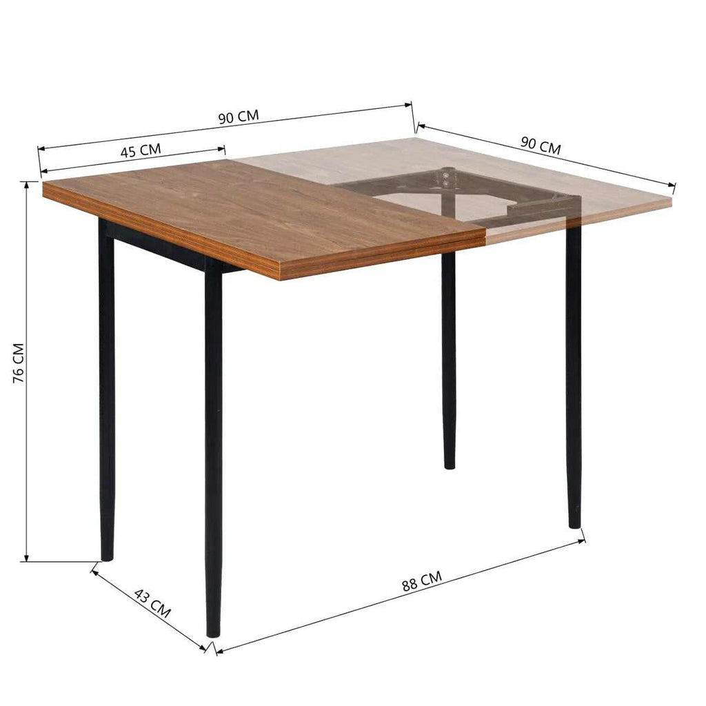 Table de balcon extensible pliante en position déployée sur un balcon - photo 9