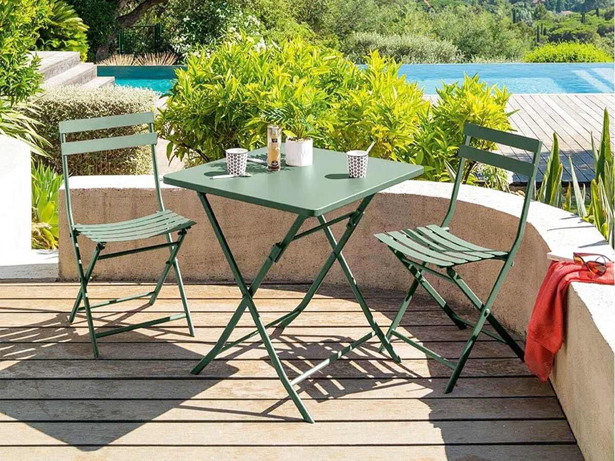 table pliante pour balcon 2 places