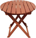 Table de balcon ronde pliante en eucalyptus huilé certifié FSC