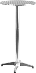 Table de bar haute pliante en aluminium de 114 cm lors d'une réception