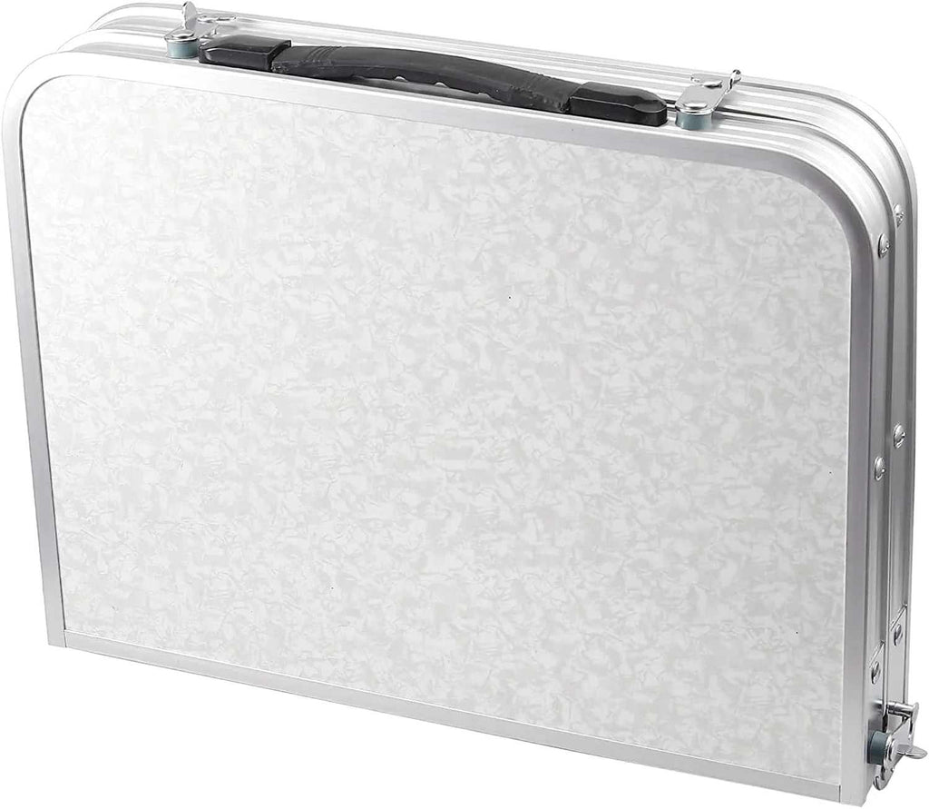 Table de camping pliante valise repliée en mallette avec poignée de transport - photo 3