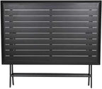 Table de jardin aluminium pliante 110 x 71 cm dépliée sur une terrasse ensoleillée - photo 2