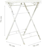 Table de jardin en fer forgé pliante de 70 x 70 cm sur une terrasse - photo 4