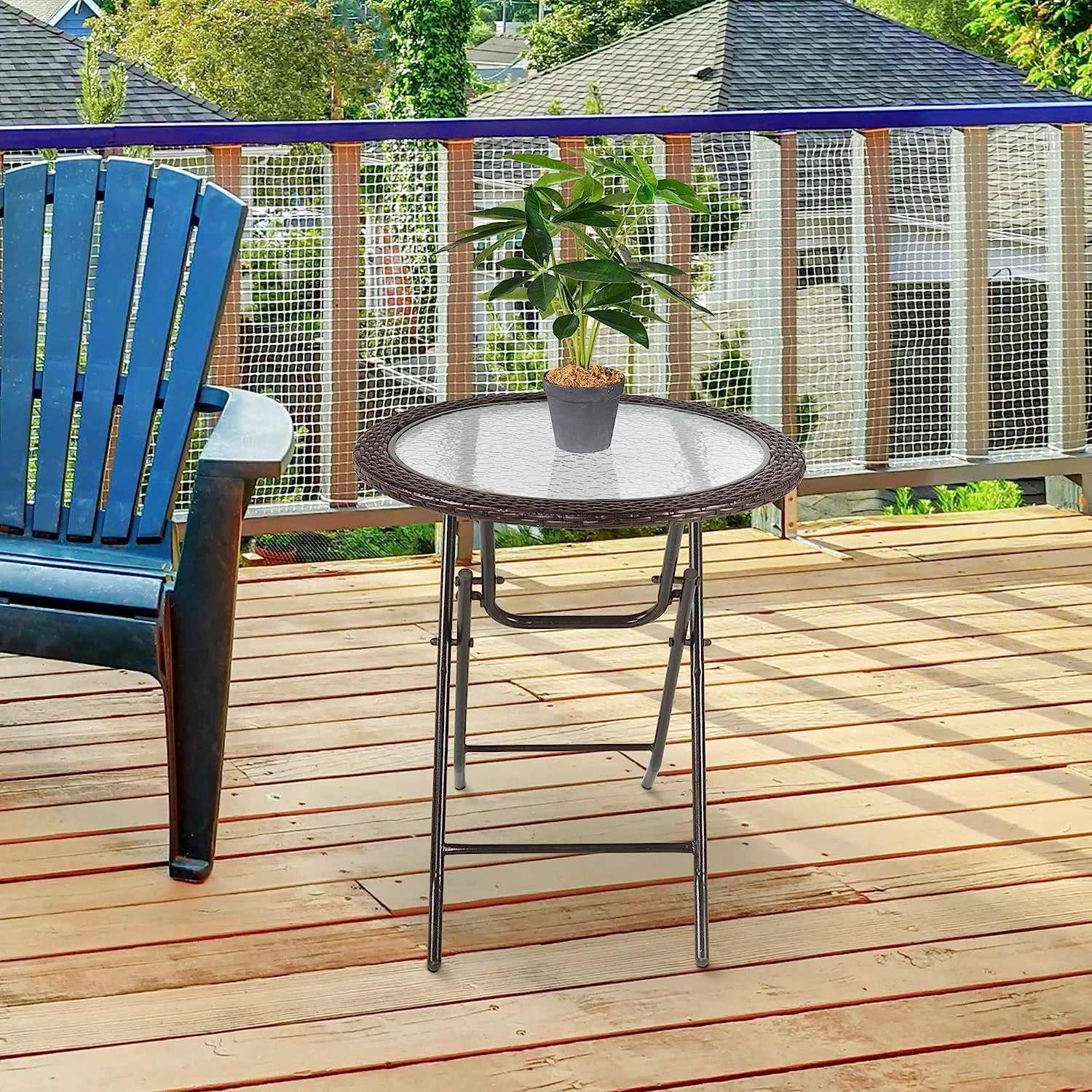 Table De Jardin En Verre Pliante