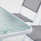 Ensemble table de jardin et 4 chaises pliantes de 130 cm dans un jardin - photo 3