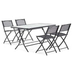 Ensemble table de jardin et 4 chaises pliantes de 130 cm dans un jardin - photo 8