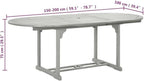 Table de jardin extensible et pliante en acacia gris délavé de 200 cm - photo 2
