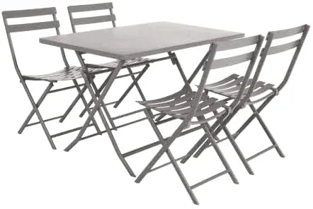 Table de jardin pliante 110 x 70 cm dépliée sur une terrasse - photo 3