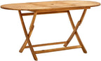 Table de jardin pliante 160 x 80 cm en acacia massif huilé dans un jardin