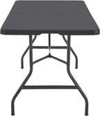 Table de jardin pliante 8 personnes en PEHD 183 x 76 cm installée dans un jardin - photo 4