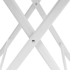 Table de jardin pliante blanche compacte de 61,5 cm dépliée sur un balcon - photo 4