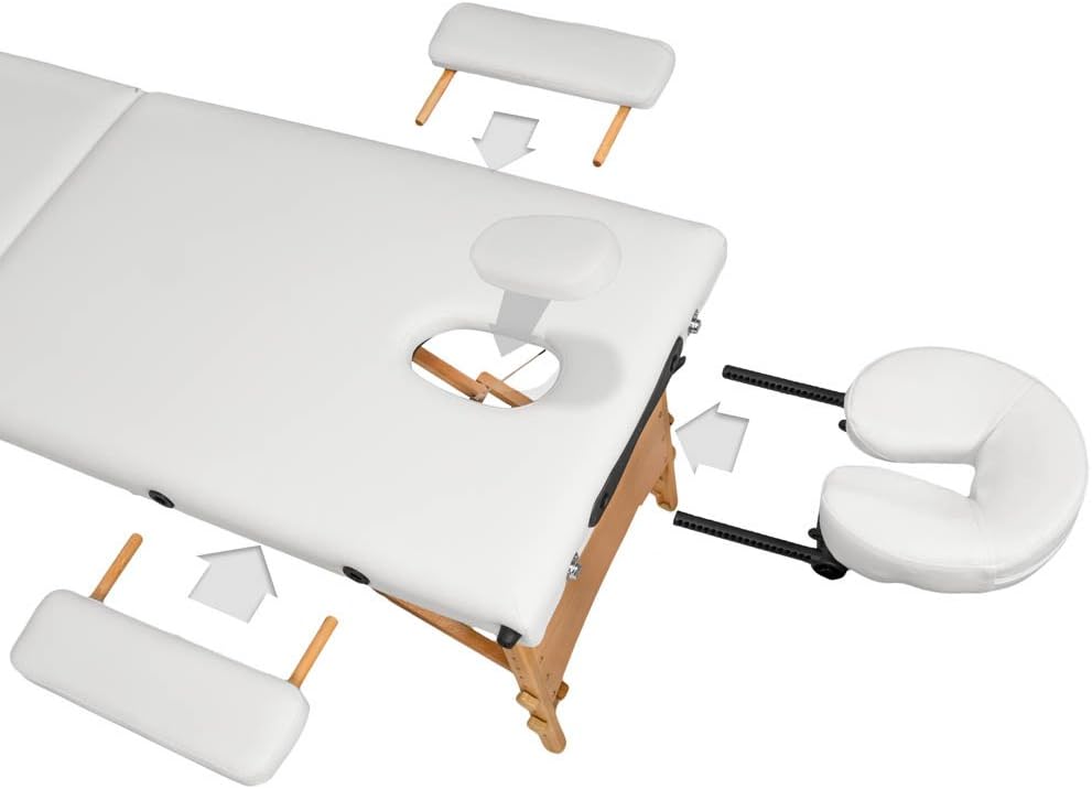 Table de kiné pliante de 185 cm avec appui-tête et housse de transport - photo 3