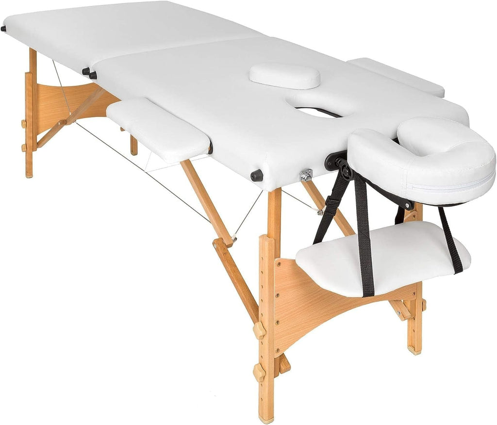 Table de kiné pliante de 185 cm avec appui-tête et housse de transport