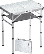 Table de plage pliante basse en aluminium de 59 x 40 cm sur le sable