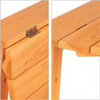 Table demi lune pliante en sapin plaquée contre un mur d'entrée - photo 4
