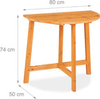 Table demi lune pliante en sapin plaquée contre un mur d'entrée - photo 6