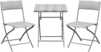 Ensemble table et chaise pliante de camping en résine tressée - photo 5