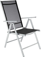 Ensemble table et chaise pliante extérieur avec plateau en verre trempé et chaises inclinables - photo 3