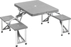 Ensemble table et chaise pliante valise en aluminium replié en mallette