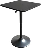 Table haute carrée pliante 57 x 57 cm réglable en hauteur lors d'un cocktail