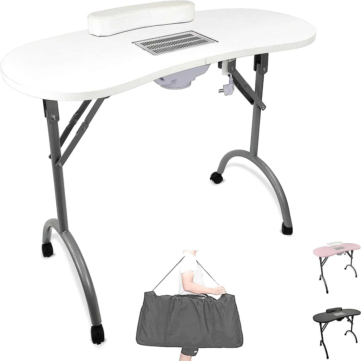 Table Manucure Pliante Avec Aspirateur