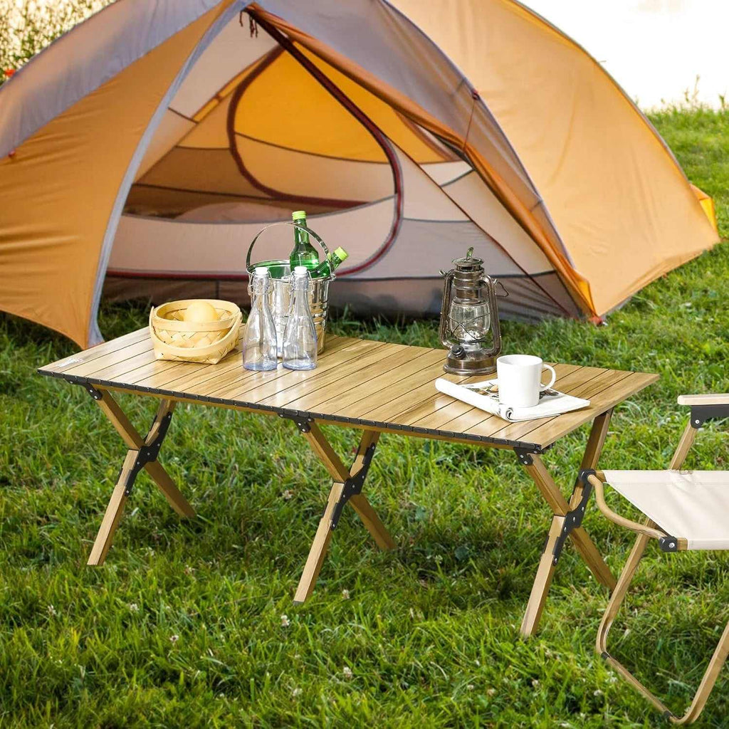 Table picnic pliante 6 personnes en aluminium de 116 cm sur une pelouse - photo 4