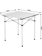 Table picnic pliante en aluminium de 70 cm repliée en format tube - photo 6