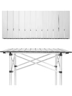Table picnic pliante en aluminium de 70 cm repliée en format tube - photo 2