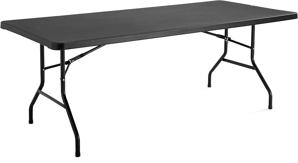 Table pliante 10 personnes de 200 x 90 cm avec structure acier noire