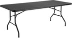 Table pliante 10 personnes de 200 x 90 cm avec structure acier noire