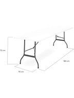 Table pliante de 180 cm dressée pour huit convives - photo 2