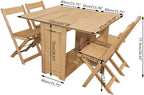 Table pliante avec quatre chaises intégrées rangées à l'intérieur - photo 9