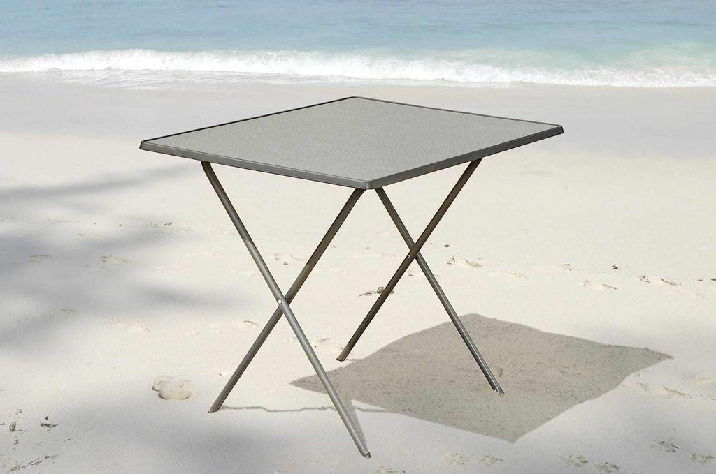 Table pliante de balcon en métal de 80 x 50 cm contre un mur - photo 2