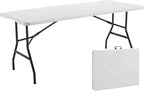 Table pliante blanche de 180 x 74 cm dressée en buffet - photo 2