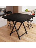 Table pliante bois cuisine carrée 60 cm dans un coin repas