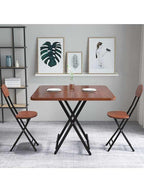 Table pliante bois cuisine carrée 60 cm dans un coin repas - photo 13
