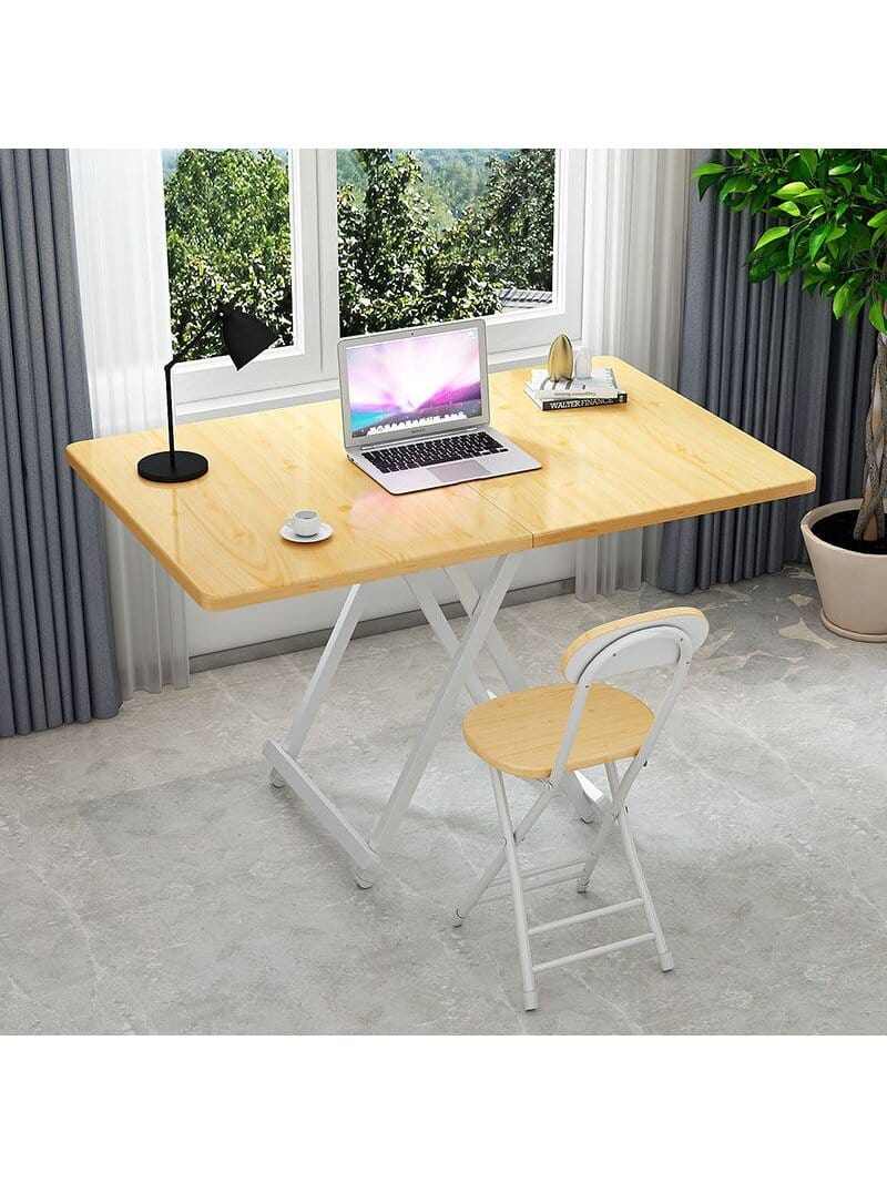 Table pliante bois cuisine carrée 60 cm dans un coin repas - photo 10