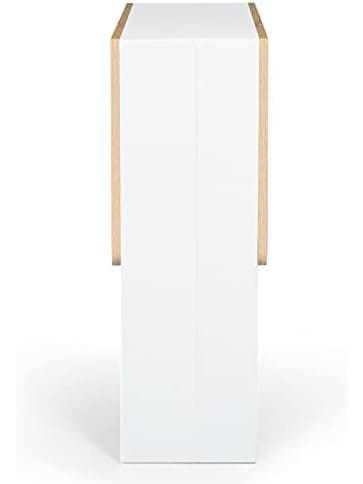 Table pliante bois intérieur en mélaminé 103 cm dépliée dans une cuisine - photo 4
