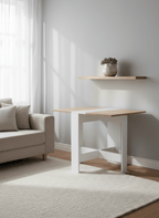 Table pliante bois intérieur en mélaminé 103 cm dépliée dans une cuisine - photo 5