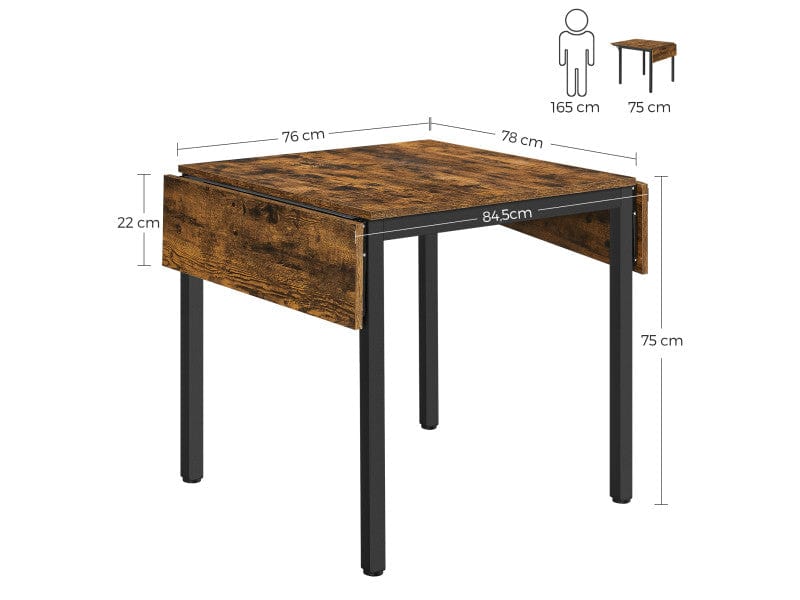 Table pliante extensible de 120 cm avec ses abattants relevés - photo 3