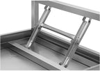 Table pliante en acier inoxydable de 120 x 60 cm dans une cuisine professionnelle - photo 3