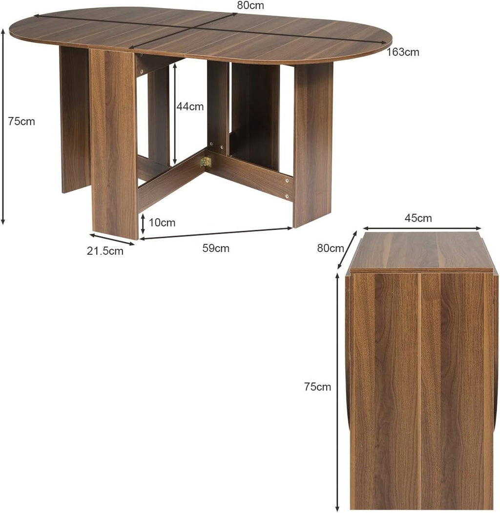 Table pliante d'intérieur de 163 cm dépliée dans une salle à manger - photo 5