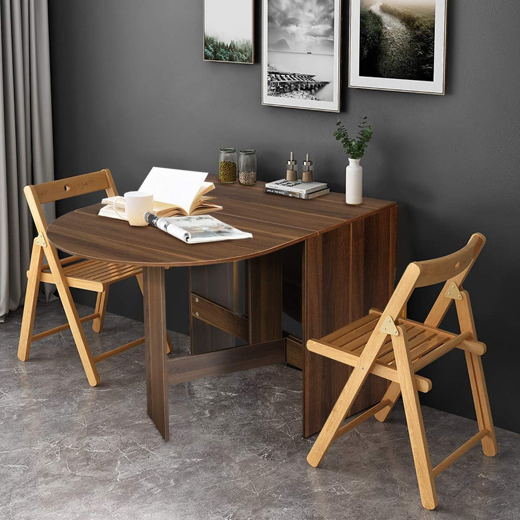 Table pliante d'intérieur de 163 cm dépliée dans une salle à manger - photo 3