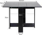 Table pliante noire de 103 cm dépliée dans un séjour - photo 5