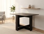 Table pliante noire de 103 cm dépliée dans un séjour - photo 6