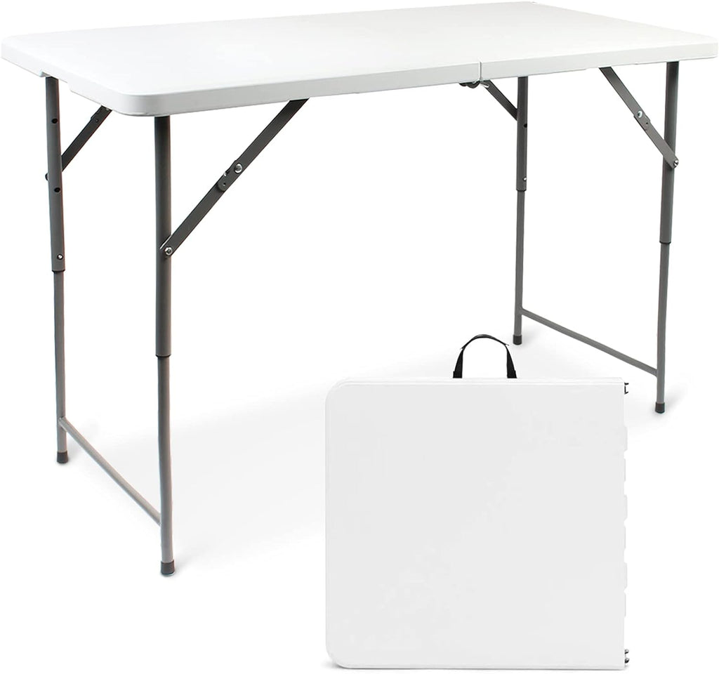 Table pliante réglable en hauteur de 120 x 60 cm