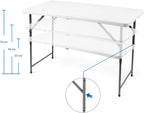 Table pliante réglable en hauteur de 120 x 60 cm - photo 2