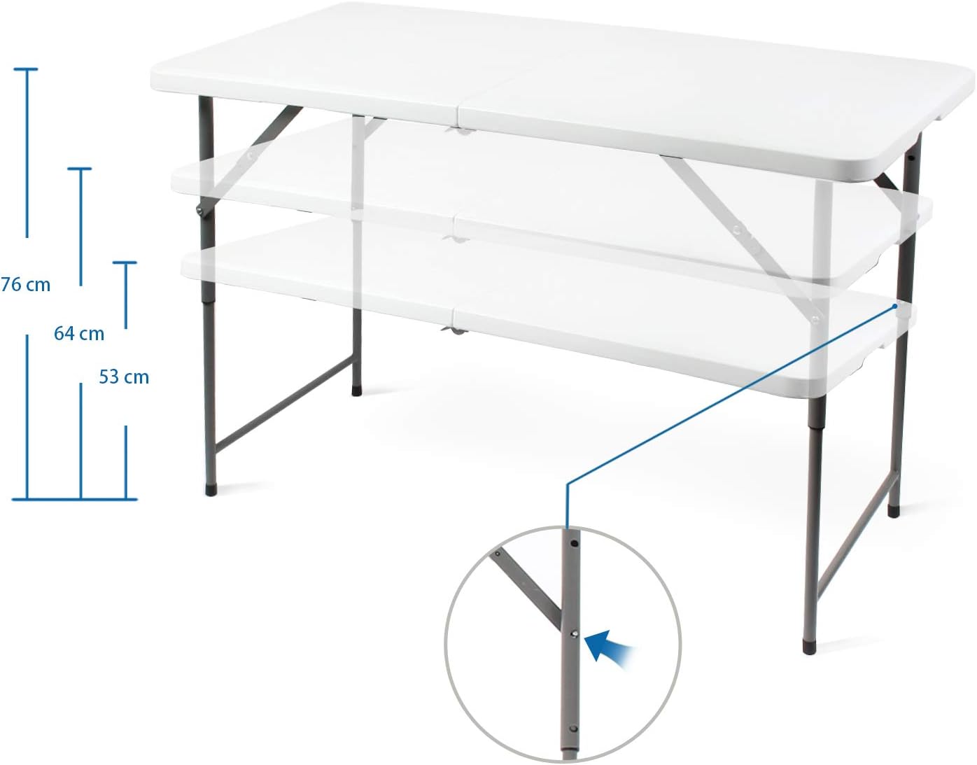 Table Pliante Réglable Hauteur