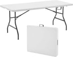 Table pliante en résine blanche de 183 cm pour réception