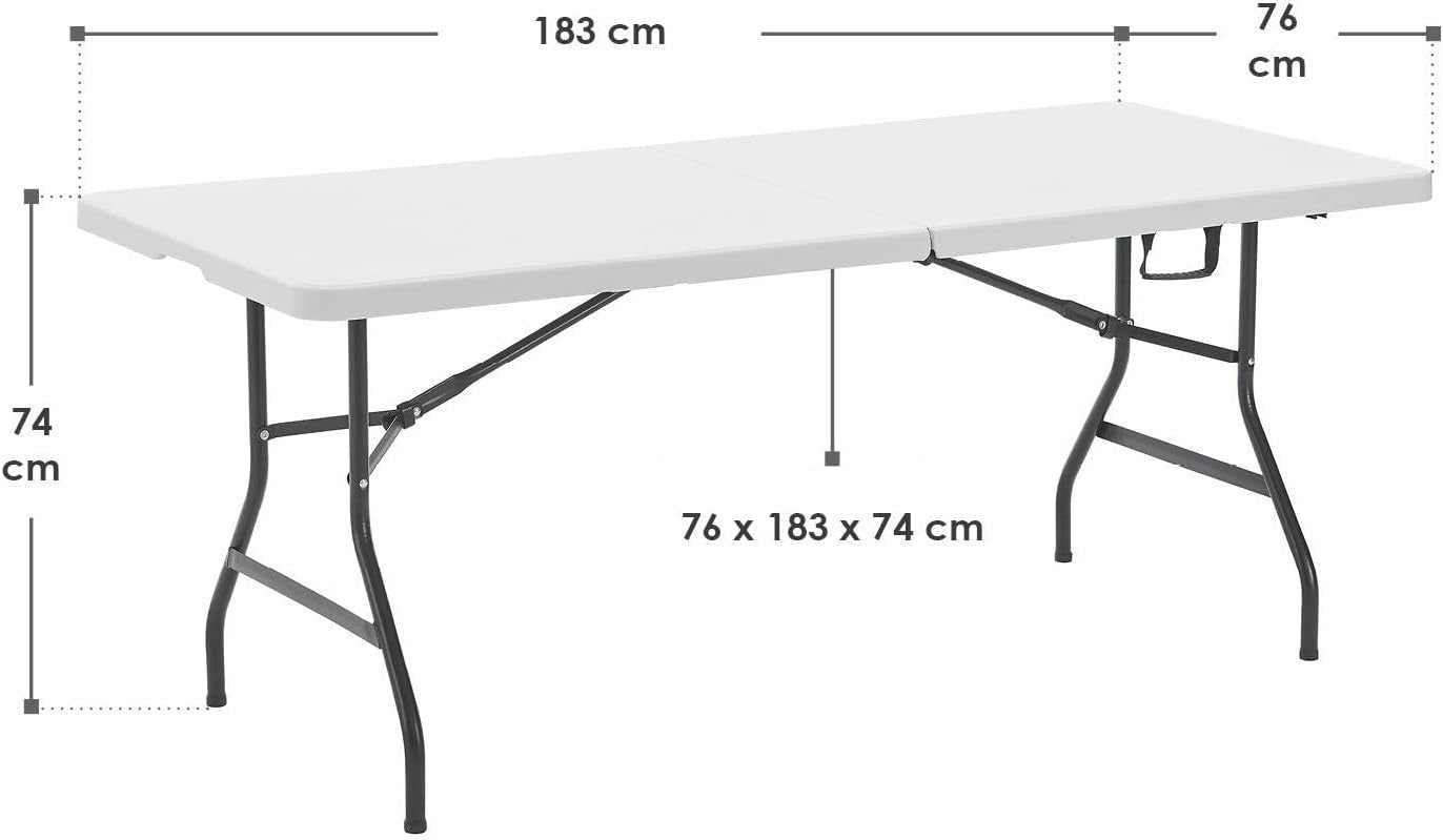 Table Pliante Résine Blanche